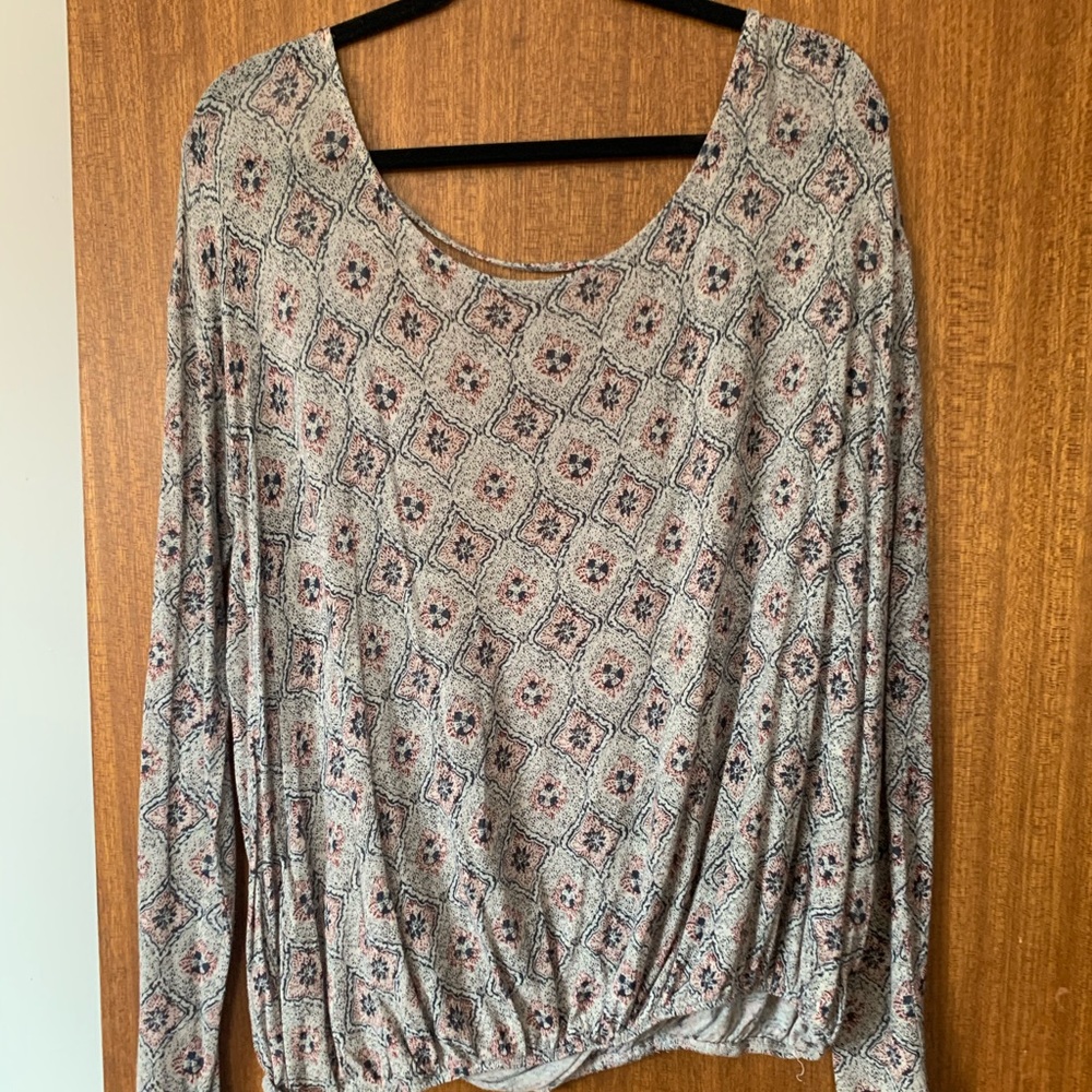 Free people- Open back long sleeve